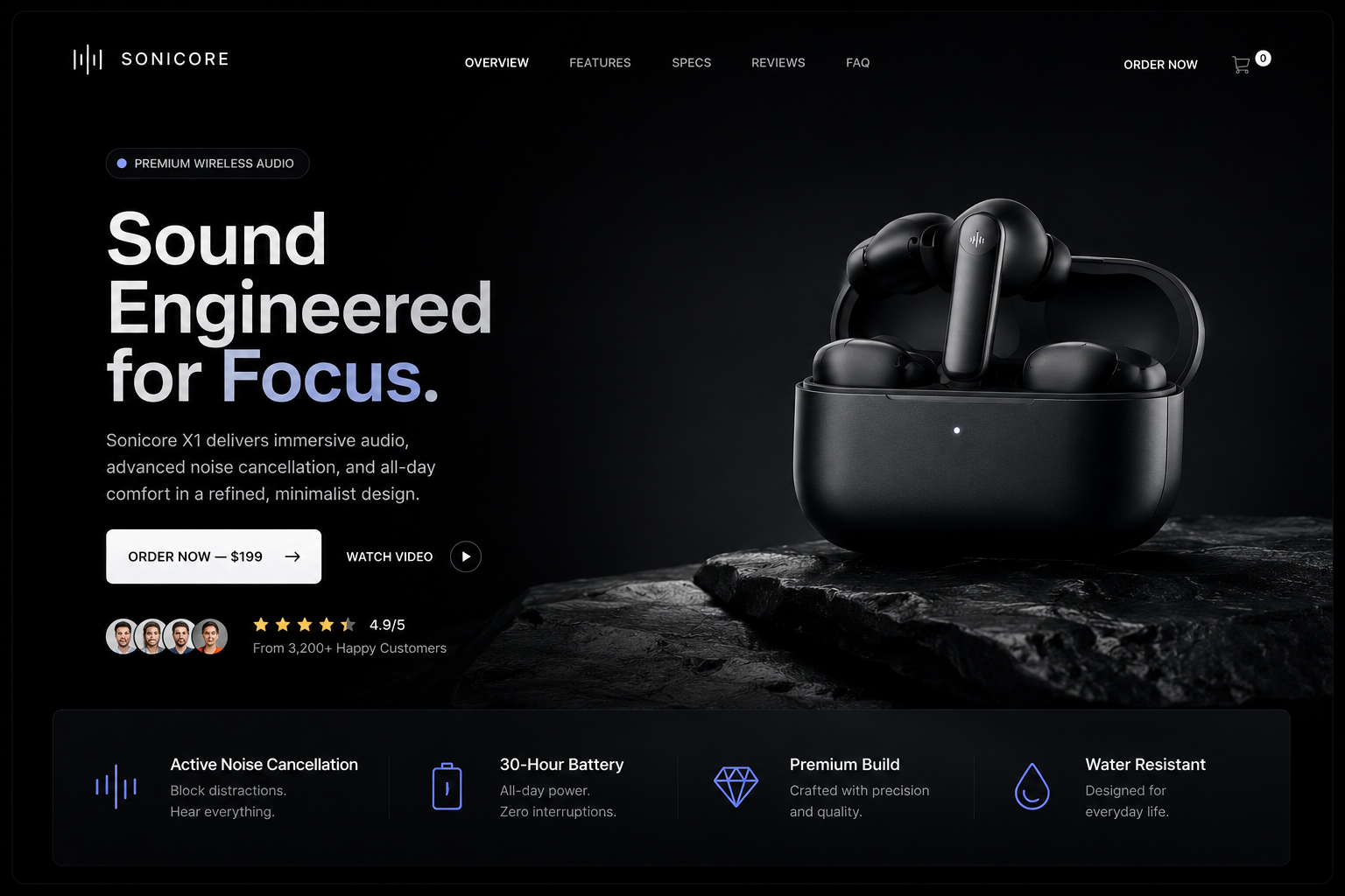 Sonicore X1. <strong>Product Storytelling That Sells.</strong>